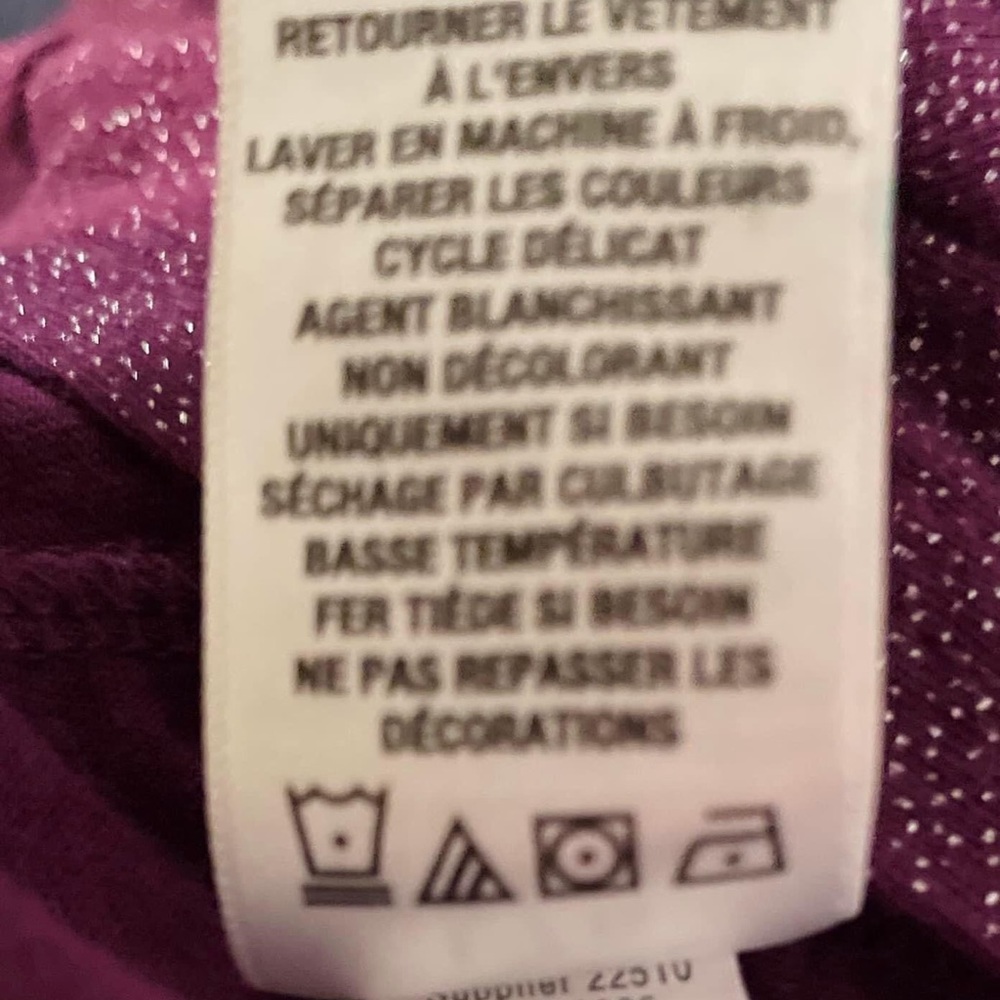 🔔3 FOR $25-Aeropostale purple shimmer lightweight shirt, SZ LRG batwing sleeves - Picture 9 of 9